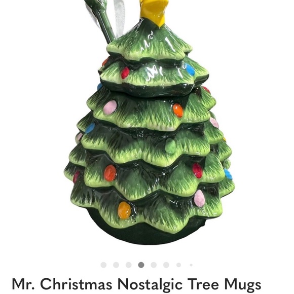Mr. Christmas 16oz Lidded Nostalgic Christmas Tree Mug with Spoon NIB - Picture 7 of 16